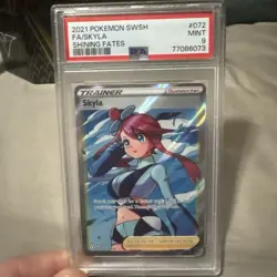 2021 POKEMON SWORD & SHIELD SHINING FATES #072 FULL ART/SKYLA PSA 9 - Image 1