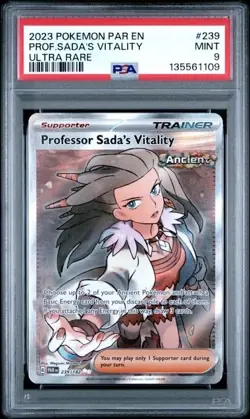 Professor Sada’s Vitality #239/182 Ultra Rare Pokemon Paradox Rift - PSA 9 Mint - Image 1