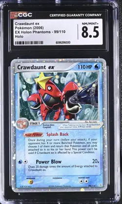 CGC 8.5 Pokemon TCG Crawdaunt ex 99 Holon Phantoms Holo Rare 2006 NM/Mint+ - Image 1