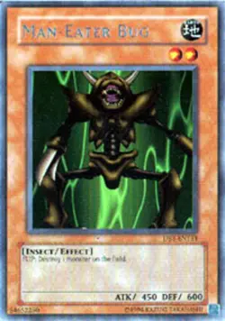 Man-Eater Bug - DB1-EN131 - Rare - Unlimited Edition - Damaged - Image 1