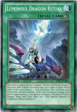 Luminous Dragon Ritual - LVAL-EN062 - Common - 1st Edition - Lightly Played - Image 1