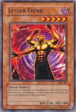 Lesser Fiend - LOD-003 - Rare - Unlimited Edition - Moderately Played - Image 1