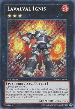 Lavalval Ignis - HA06-EN051 - Secret Rare - 1st Edition - Lightly Played - Image 1