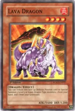 Lava Dragon - RGBT-EN037 - Common - Unlimited Edition - Moderately Played - Image 1