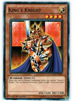 King's Knight - YGLD-ENB08 - Common - 1st Edition - Moderately Played - Image 1