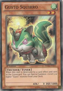 Gusto Squirro - HA06-EN011 - Super Rare - 1st Edition - Lightly Played - Image 1
