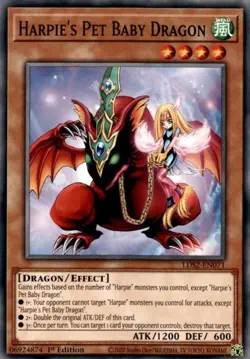 Harpie's Pet Baby Dragon - LDS2-EN071 - Common - 1st Edition - Lightly Played - Image 1