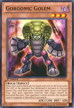 Gorgonic Golem - LVAL-EN011 - Common - 1st Edition - Lightly Played - Image 1