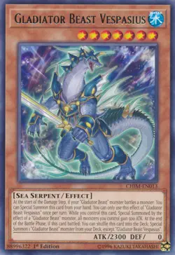 Gladiator Beast Vespasius - CHIM-EN013 - Rare - 1st Edition - Lightly Played - Image 1