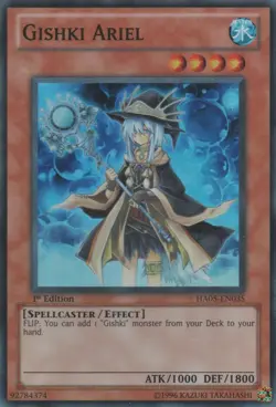 Gishki Ariel - HA05-EN035 - Super Rare - 1st Edition - Lightly Played - Image 1