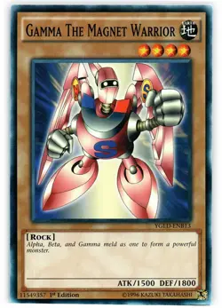 Gamma The Magnet Warrior - YGLD-ENB13 - Common - 1st Edition - Heavily Played - Image 1