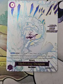 Lightning Dragon OP15-077 Manga Alt (Alternate Art) One Piece TCG Ship 1 Day NM - Image 1