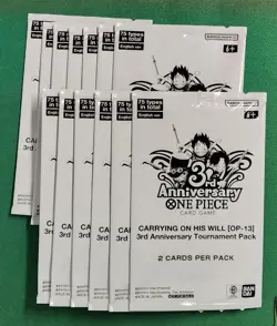 One Piece Carrying on His Will 3rd Anniversary Tournament Pack Sealed X 13 - Image 1