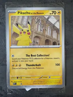 SEALED MINT Pikachu At The Museum Exclusive Promo Card Pokemon Center Exclusive - Image 1