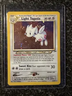 Pokemon TCG Light Togetic Neo Destiny Holo Card 15/105 - Image 1