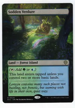 Sodden Verdure Altered Art Mtg Hand Painted Card Commander - Image 1