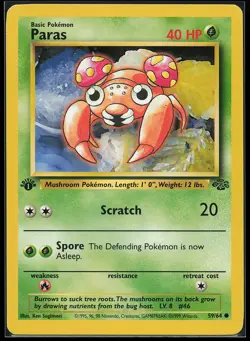 Paras 59/64 1st Edition Jungle Pokemon Card - Image 1