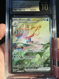 CGC 10 Pristine Milotic ex SIR Surging Sparks 237/191 Sv08 SSP EN Pokemon Card - Image 4