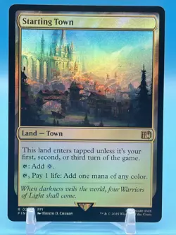 MTG Starting Town Land Magic the Gathering Card Final Fantasy Foil 0289 - Image 1