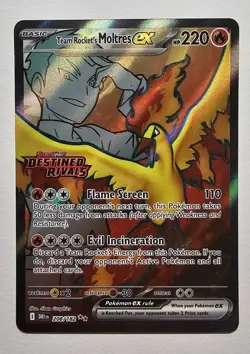 Team Rocket's Moltres ex - (Destined Rivals Stamp) 208/182 Pokemon card - Image 1
