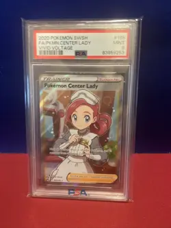 Pokemon Card PSA 9 Mint Pokemon Center Lady Vivid Voltage Ultra Rare 185/185 - Image 1