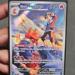 Pokemon Ethan's Magcargo Holo Card 222/217 Stage 1 HP 130 Lava Burst ASC - Image 3