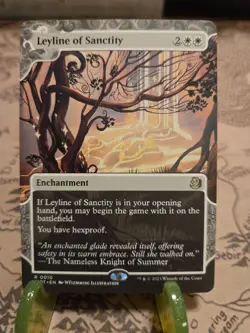 MTG Leyline of Sanctity Wilds of Eldraine: Enchanting Tales Regular Rare NM - Image 1