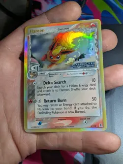 Pokemon TCG Flareon Card 5/113 Reverse Holo Rare Stamped EX Delta Species - Image 2