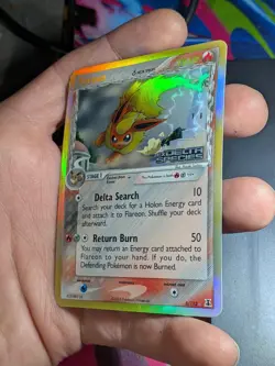 Pokemon TCG Flareon Card 5/113 Reverse Holo Rare Stamped EX Delta Species - Image 3