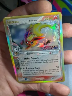 Pokemon TCG Flareon Card 5/113 Reverse Holo Rare Stamped EX Delta Species - Image 4