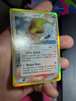 Pokemon TCG Flareon Card 5/113 Reverse Holo Rare Stamped EX Delta Species - Image 5