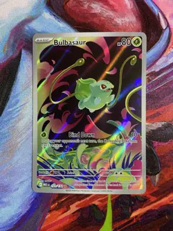 Pokemon TCG Bulbasaur Mega Evolution IR 133/132 Illustration Rare NM - Image 1