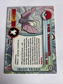 2000 Pokemon Topps Chrome Series 1 #49 Venomoth Spectra Chrome NM - Image 2
