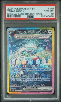 2024 POKEMON SCR EN-STELLAR CROWN SPECIAL ILLUSTRATION RARE TERAPAGOS EX PSA 10 - Image 1