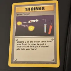 Pokemon TCG Item Finder 74/102 Rare Trainer Base Set Regular English - Image 1