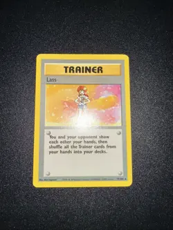 Pokemon TCG Lass 75/102 Base Set Non-Holo Rare Unlimited NM/LP - Image 1