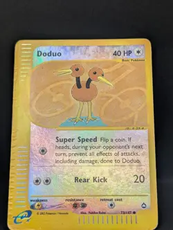 Doduo 073/147 Aquapolis Reverse Holo Rare Pokemon TCG Nintendo HP - Image 3