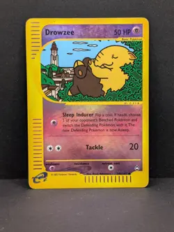 Drowzee (74b) 074B/147 Aquapolis Reverse Holo Rare Pokemon TCG Nintendo MP+ - Image 1
