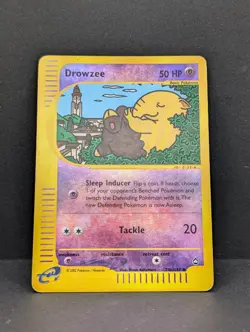 Drowzee (74b) 074B/147 Aquapolis Reverse Holo Rare Pokemon TCG Nintendo MP+ - Image 3