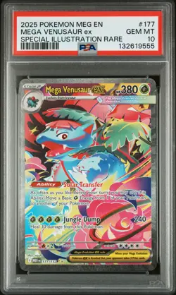 2025 POKEMON MEG EN-MEGA EVOLUTION #177 MEGA VENUSAUR EX PSA 10 - Image 1
