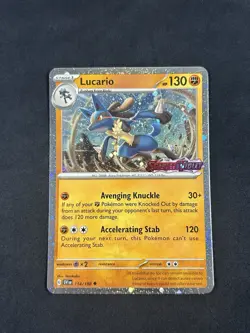 Lucario 114/198 Cosmos Holo Scarlet And Violet [Stamped] Pokemon TCG - Image 1