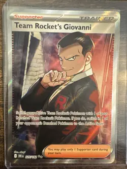 Pokemon TCG Team Rocket's Giovanni 225/182 Sv10: Destined Rivals Holo - Image 1