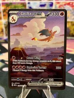 Pokemon Charizard ex 199/165 Illustration Rare Holo Sv: Scarlet & Violet 151 - Image 1