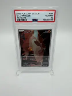 2023 Pokemon TCG SV2a JP Charmander Art Rare 168/165 PSA 10 Gem Mint - Image 2