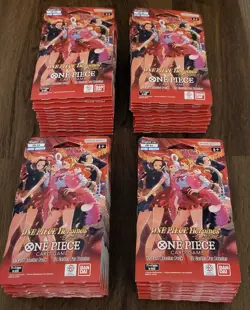 Lot of Qty 48 - One Piece Card Game EB-03 Heroines Sleeved Booster Packs Sealed - Image 1