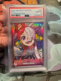Uta (Alt Art) OP06-001 Wings of the Captain Foil PSA 10 - Image 1