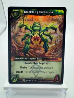 World of Warcraft TCG Foil Promo Betrayal Blackfang Tarantula - Image 1