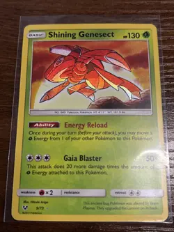 Shining Genesect 9/73 Shiny Holo Rare Shining Legends NM - Image 2