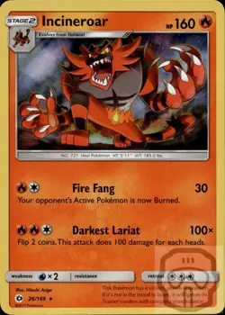 Incineroar 026/149 Holo Miscellaneous Cards & Products Pokemon Holo NM/M - Image 3