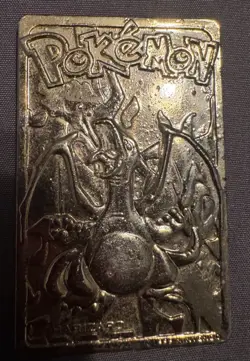 Vintage 1999 Burger King Pokemon Charizard Trading Card Nintendo 23K Gold Plated - Image 1